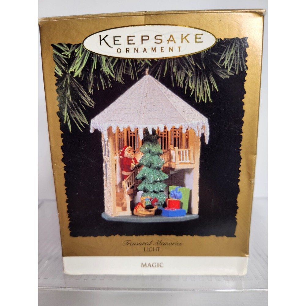 Hallmark Keepsake Ornament 1996 Treasured Memories Magic Light Santa Jim Reid - Picture 3 of 9